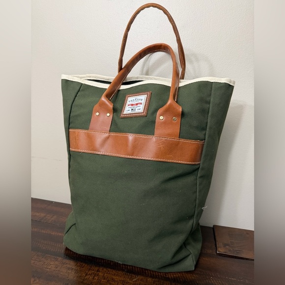 Treason Toting Other - Rugged Green and Brown Canvas Tote Bag